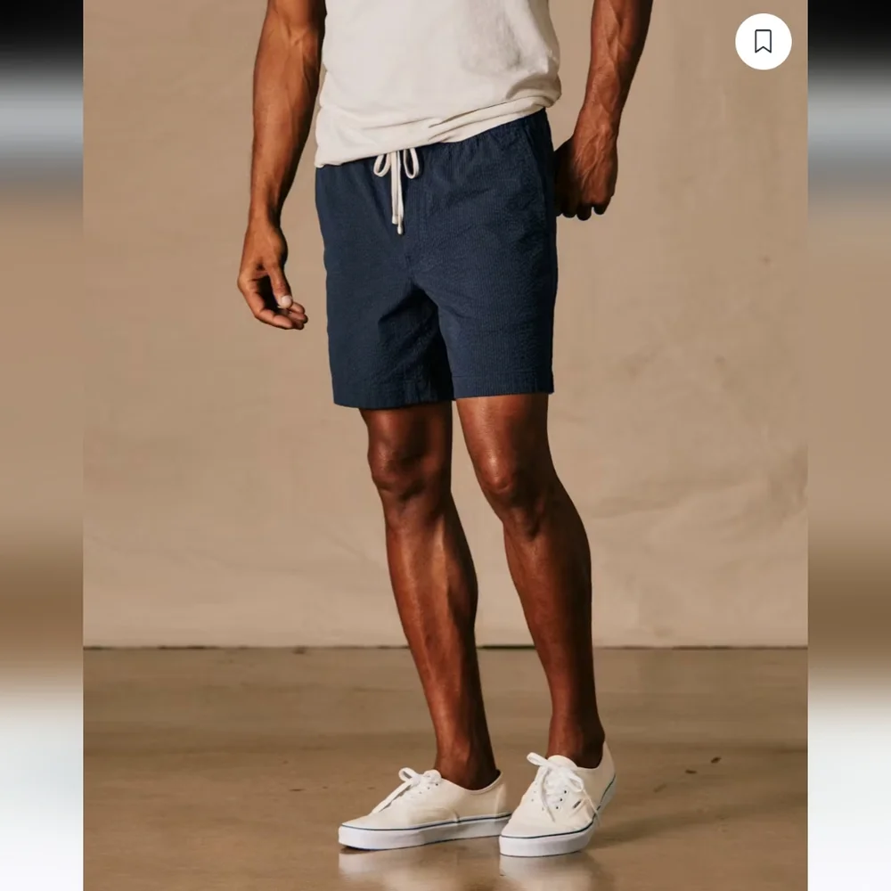 NEW‎ FLINT AND TINDER 365 Seersucker Drawstring Short 7